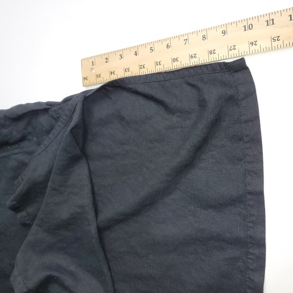 Avenue Maxi Casual Dress Women's 18/20 Black V Neck Relaxed Side Slit Sleeveless - Picture 6 of 9